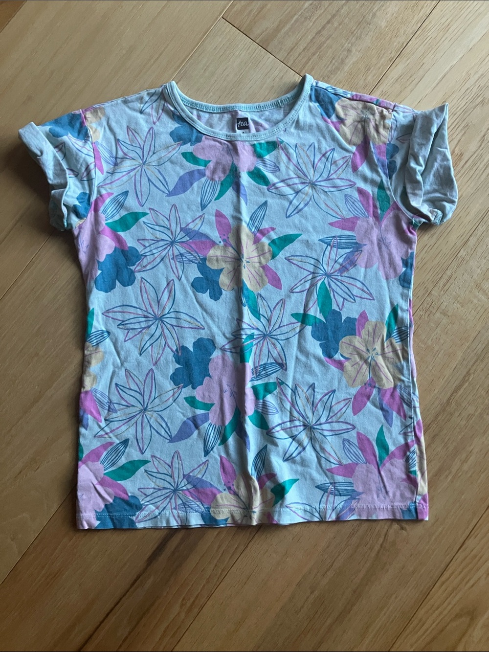 Tea Collection Tropical Floral Print Short Sleeve Tee